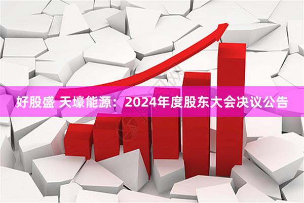 好股盛 天壕能源：2024年度股东大会决议公告